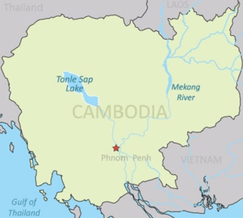 Map of the Tonle Sap in Cambodia Photo: RFA