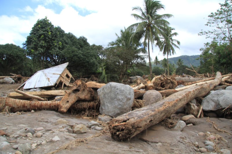 Tropical Storm Tembin (Vinta) left a trail of destruction in the southern Philippines, including in Tubod, a town in Lanao del Norte province, Dec. 25, 2017.