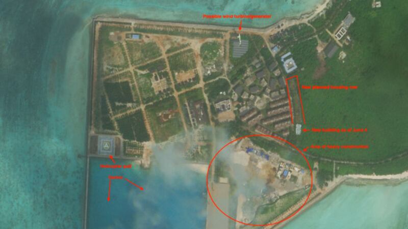 Tree Island's changes imply greater human settlement on the island over the last six months, Oct.7, 2020. [Planet Labs Inc.]