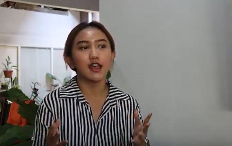 Aqilah Fida Liya Putri, seorang mahasiswa dan merupakan pemilih pemula saat diwawancara di Jakarta, 12 Januari 2024. [Ami Afriatni/BenarNews]