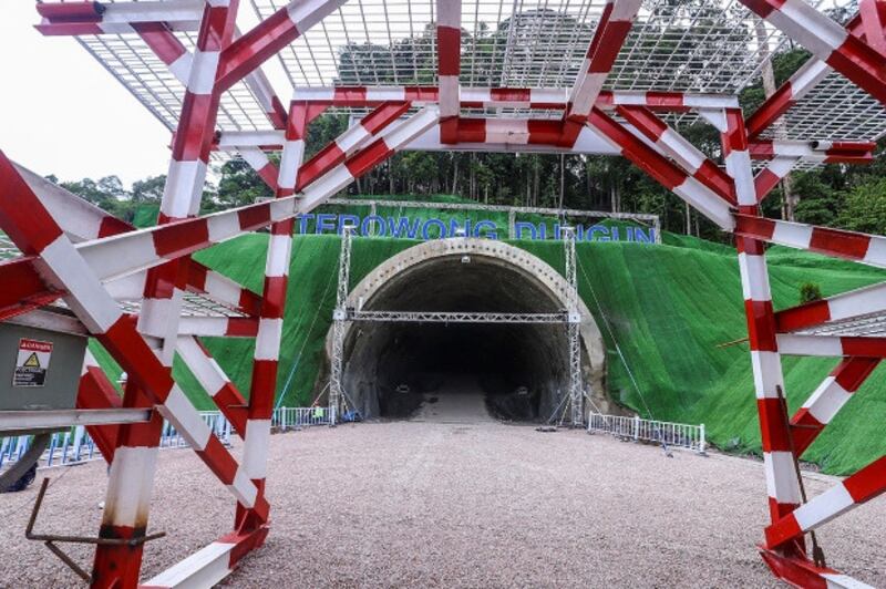 This partly completed section of a tunnel is part of the ECRL project in Dungun, in the state of Terengganu, northeast of Kuala Lumpur, July 25, 2019. [BenarNews]