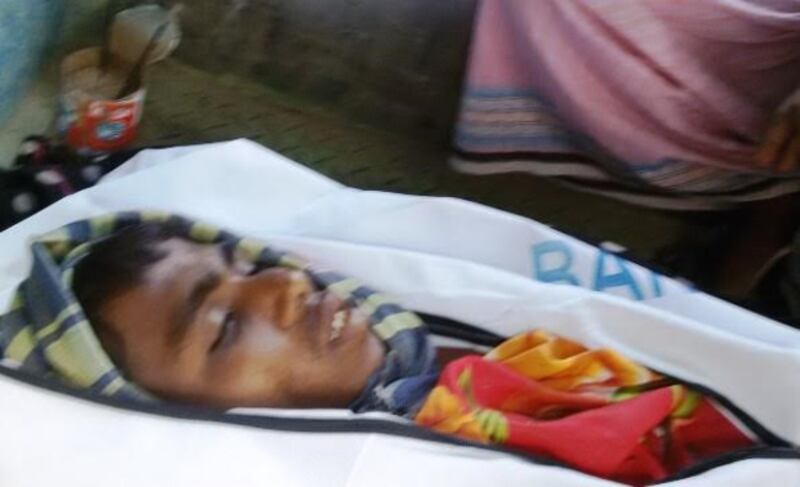 নিহত জেলে নুরুল আমিন (২৬)। টেকনাফ, কক্সবাজার, ফেব্রুয়ারি ০৬, ২০১৭।