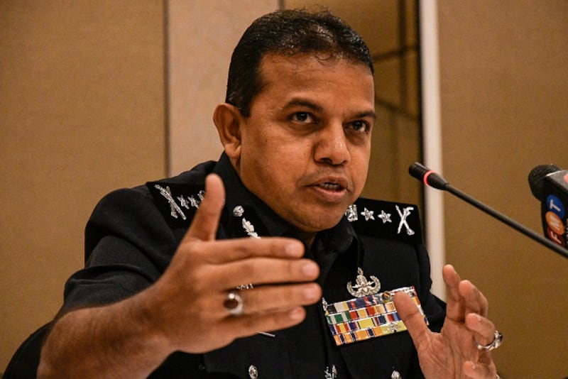 Malaysian counter-terrorism chief Ayob Khan Mydin Pitchay speaks to reporters at the financial crime conference in Kuala Lumpur, Nov. 5, 2019. [S. Mahfuz/BenarNews]