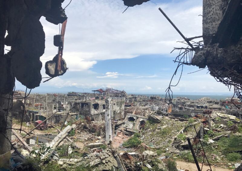 Five months of fighting between government security forces and pro-Islamic State militants last year left the southern Philippine city of Marawi in ruins, June 15, 2018.
