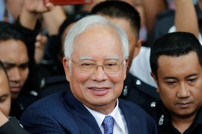 Selepas pencerobohan itu, kerajaan Perdana Menteri Najib Razak [seperti yang kelihatan di sini] menghentikan pembayaran pampasan tahunan kepada waris Sultan Sulu. [Vincent Thian/fail Associated Press]