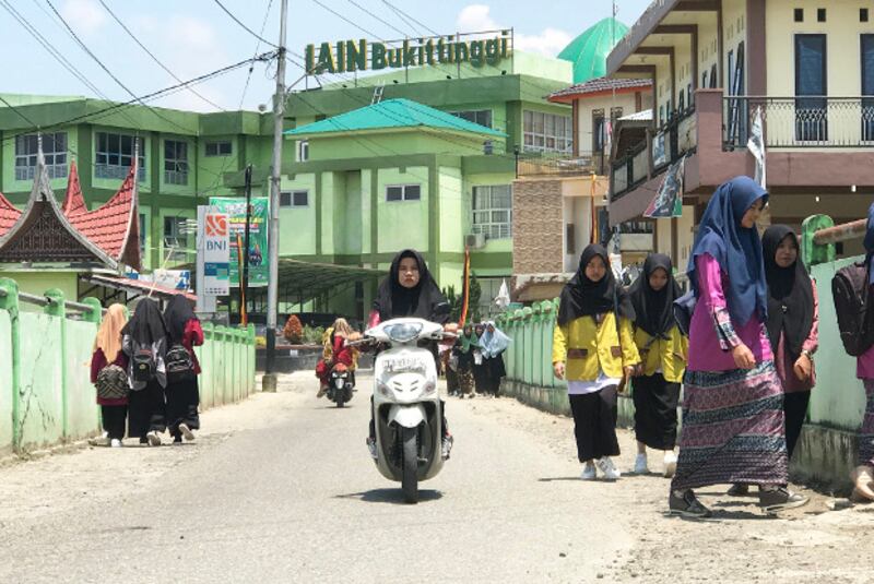 Suasana kampus Institut Agama Islam Negeri Bukittinggi, Sumatera Barat, 25 Februari 2019. (M. Sulthan Azzam/BeritaBenar)