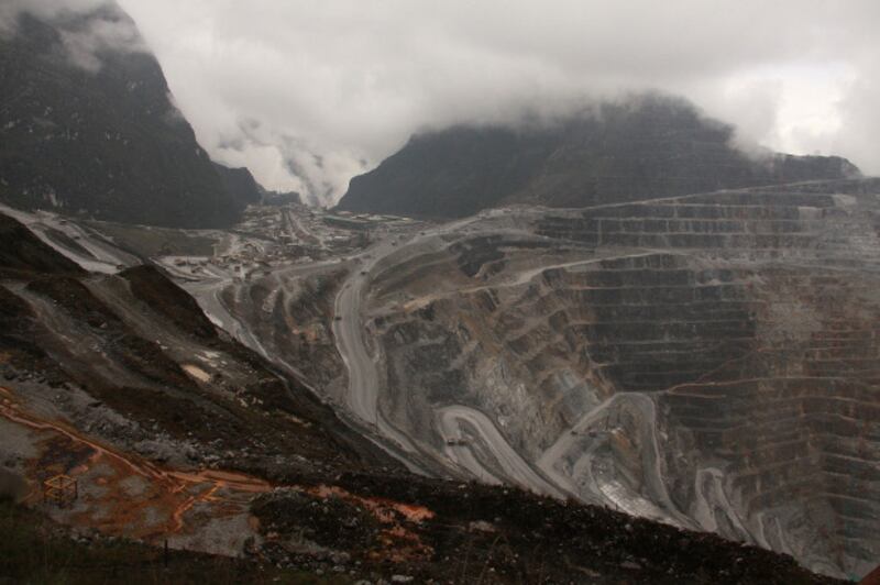 Freeport McMoRan's gigantic Grasberg mine lies in the mountains of eastern Indonesia's remote province of Papua, Aug.16, 2013. [AFP]