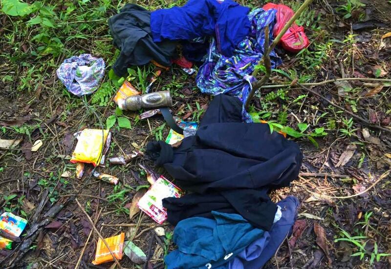 Personal items believed to have belonged to slain Dutch hostage Ewold Horn are seen at a militant camp after Philippine soldiers stormed the area in the jungles of Patikul on Jolo island, May 31, 2019. [Handout/Armed Forces of the Philippines]